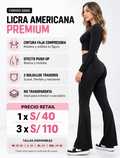 LICRA AMERICANA MODELO SIRENA CON 2 BOLSILLOS TRASEROS – CÓDIGO 5005