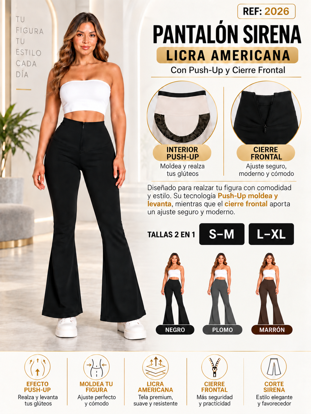 Pantalón Sirena Licra Americana – Código 2026