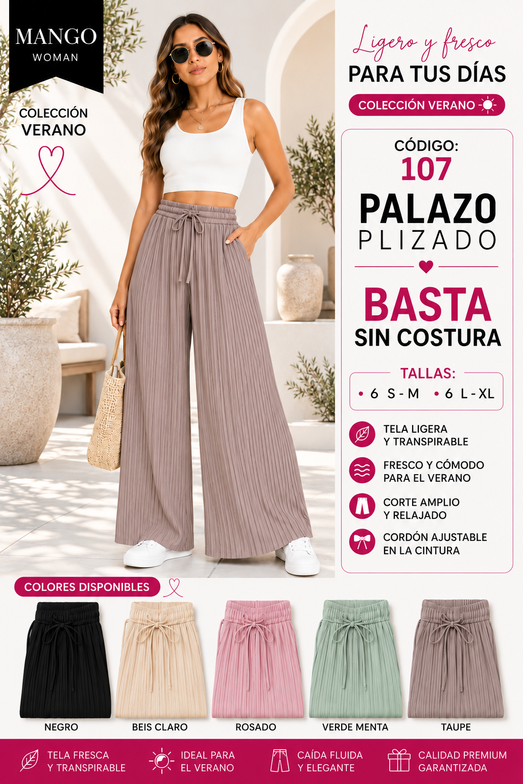 PALAZO PLISADO IMPORTADO – CÓDIGO 107