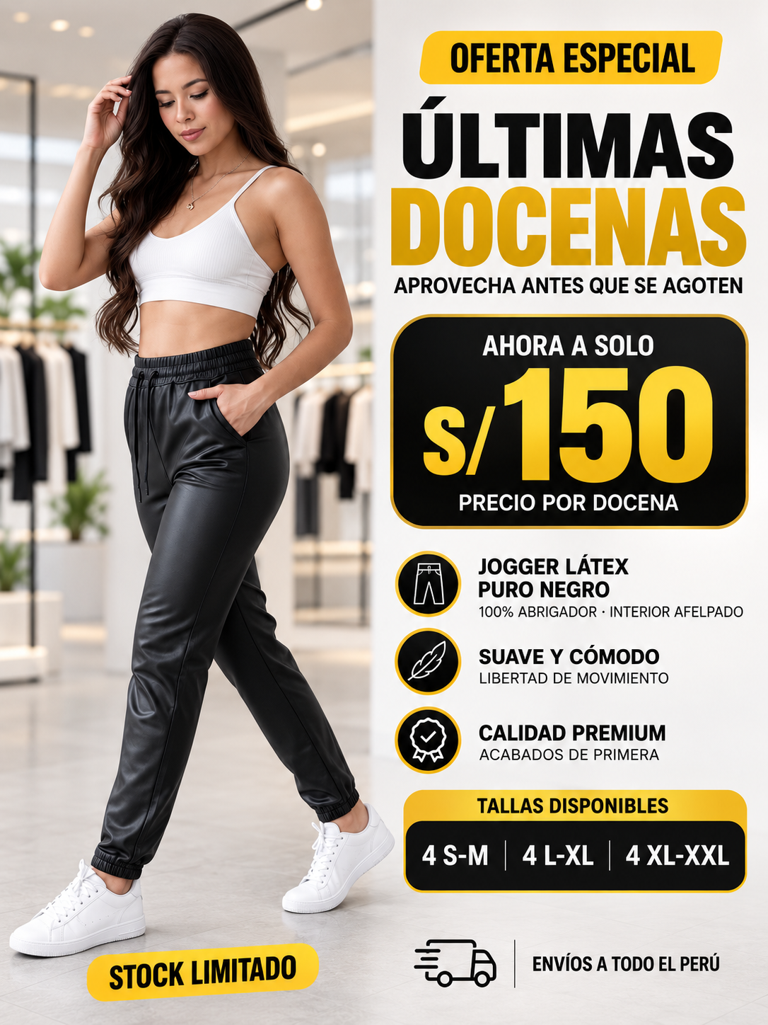 JOGGER LÁTEX MATE AFELPADO – CÓDIGO 790