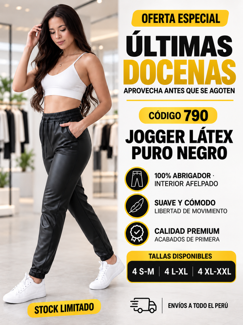 JOGGER LÁTEX MATE AFELPADO – CÓDIGO 790