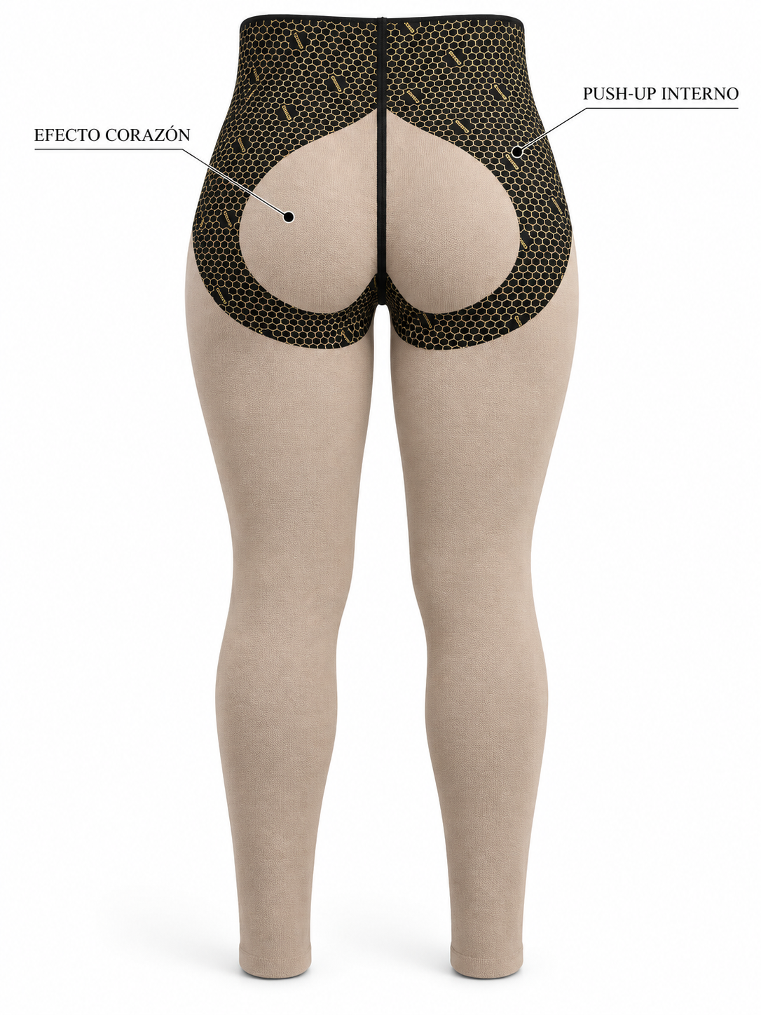 Licra Americana La Caderona Push‑Up Efecto Corazón – Código 5013