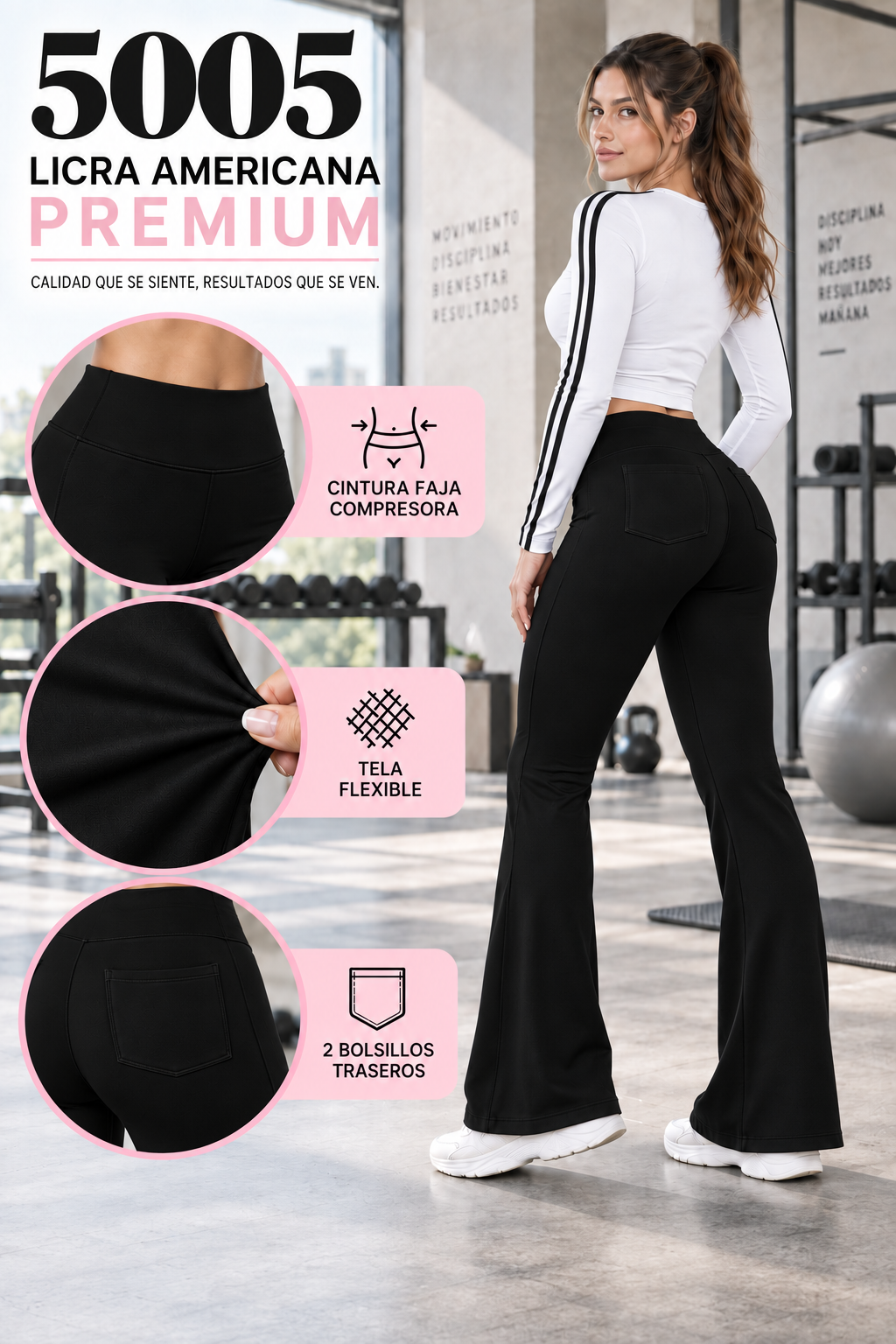 LICRA AMERICANA PREMIUM CON 2 BOLSILLOS – CÓDIGO 5005