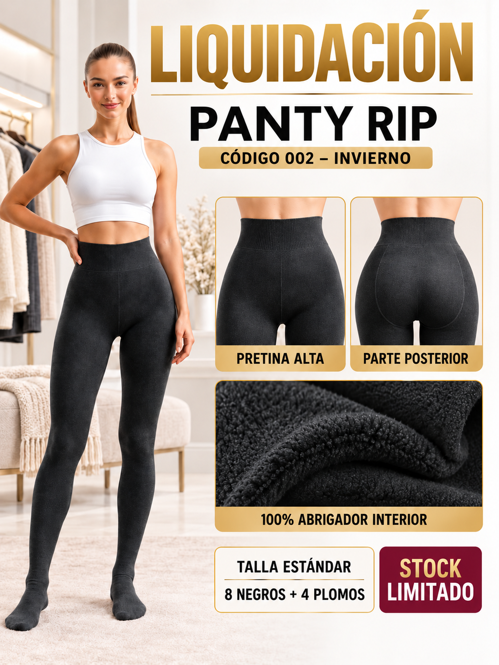 Panty RIP Afelpado de Invierno – Código 002 | Liquidación