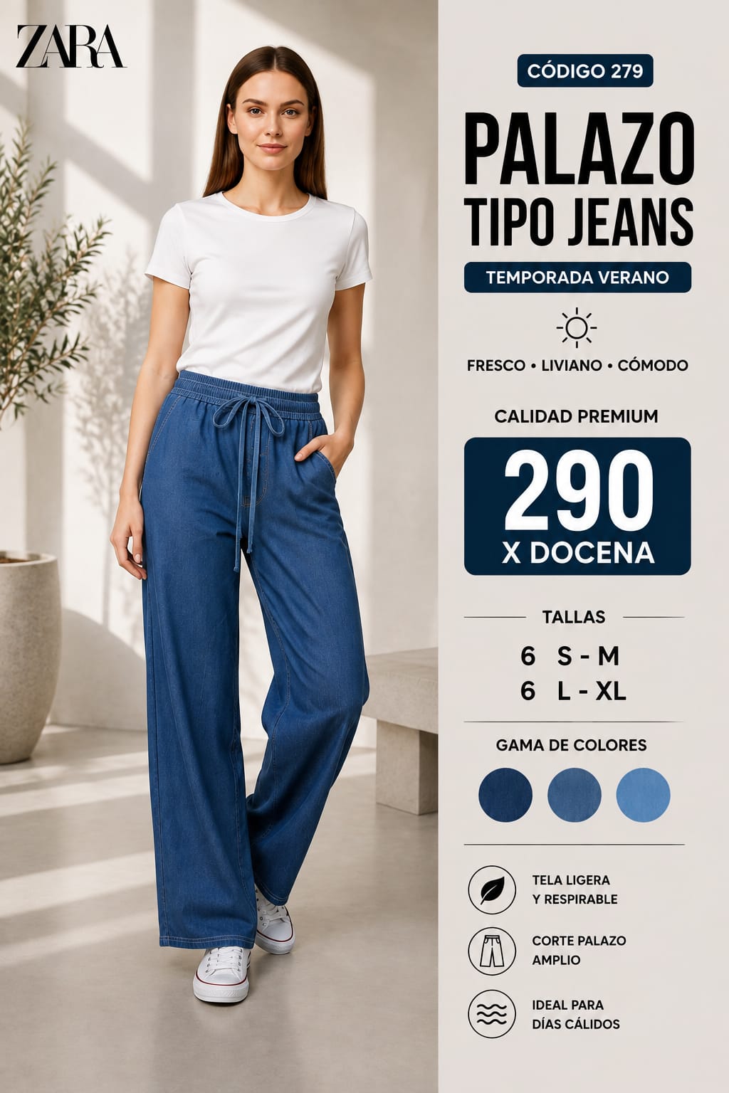 PALAZO TIPO JEANS – CÓDIGO 279