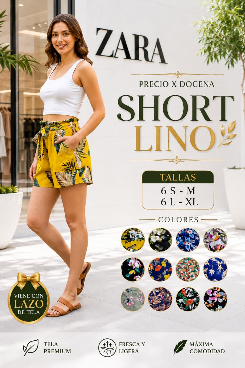 SHORT DE LINO CON LAZO – CÓDIGO 832