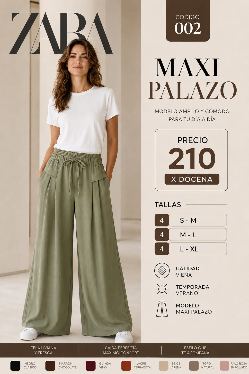 Maxi Palazo Viena con Bolsillos – Código 002
